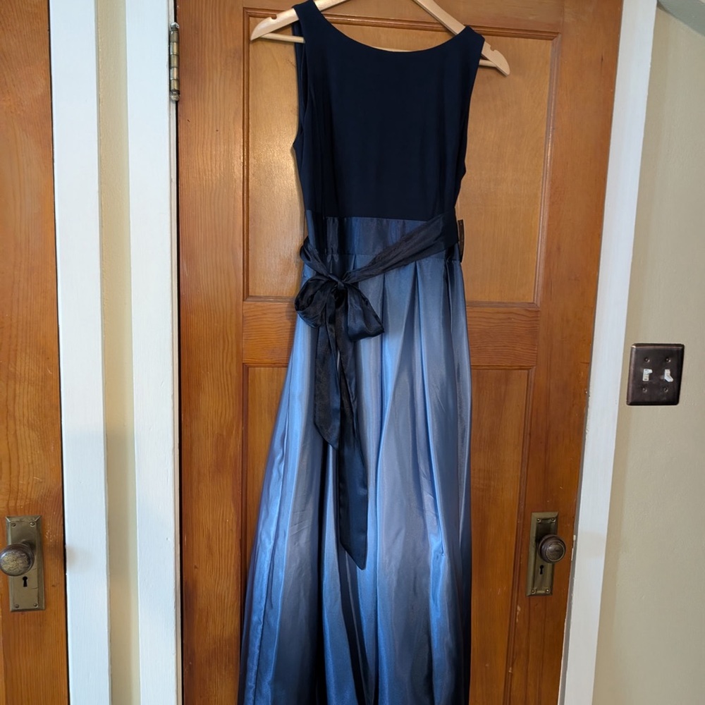 SLNY Navy and Black Maxi Dress